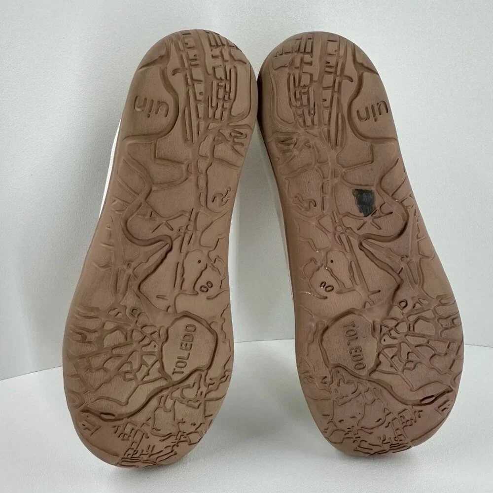 UIN Dance Up Toledo Art Painted Loafers Size 7 Canvas Slip On Flat Sneaker Cream - Picture 11 of 13